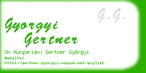 gyorgyi gertner business card